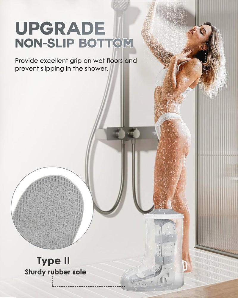 DNEOUXI Waterproof Extra Wide Cast Covers for Shower Leg with Upgraded Non-Slip Bottom, Extra Large Cast Protector for Shower Foot Ankle, Watertight Leg Cast Cover for Plus Size Adults Surgery Casts Boots - Image 5